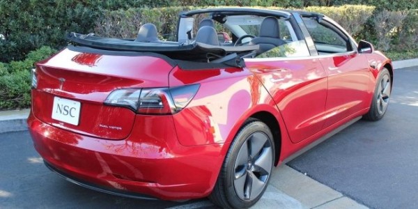 Tesla Model 3 в кузове кабриолет