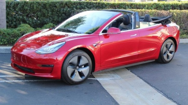 Tesla Model 3 в кузове кабриолет