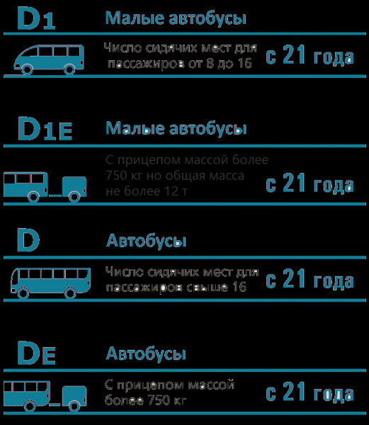 Виды категории Д