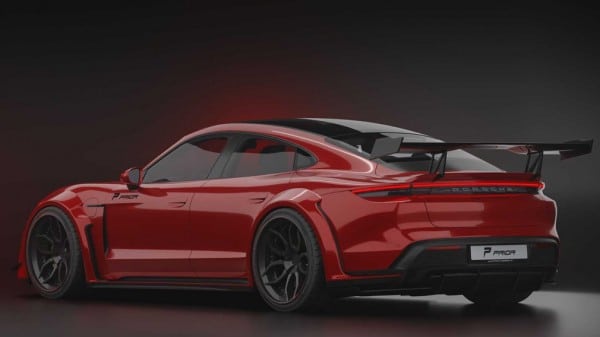 Porsche Taycan получил широкофюзеляжный комплект от Prior Design