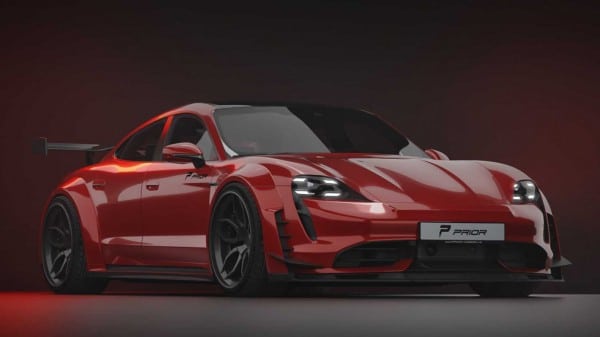 Porsche Taycan получил широкофюзеляжный комплект от Prior Design