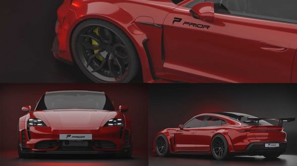 Porsche Taycan получил широкофюзеляжный комплект от Prior Design
