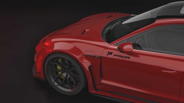 Porsche Taycan получил широкофюзеляжный комплект от Prior Design