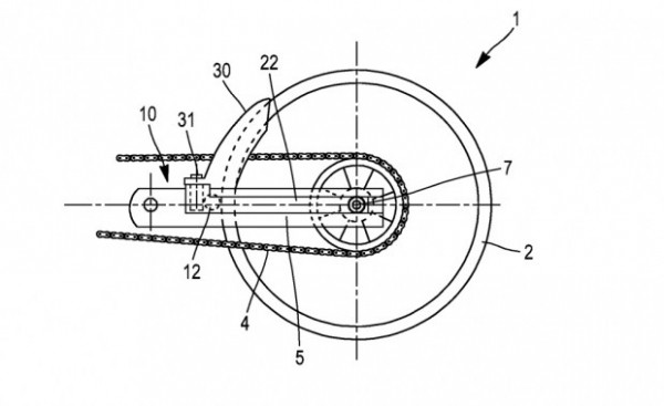 Michelin запатентовала заднее крыло с внешним приводом для колеса