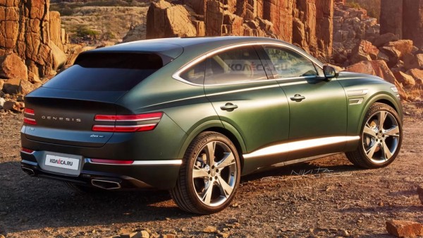 В Сети появились изображения нового купе-кроссовера Genesis GV80