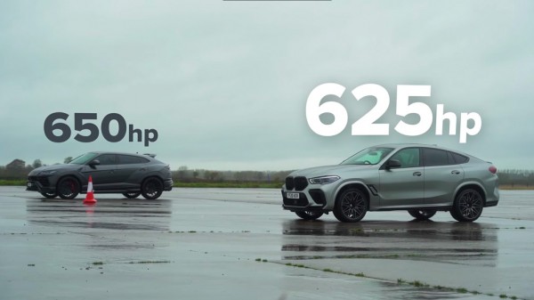 Немецкий BMW X6 M сразился с Lamborghini Urus на прямой