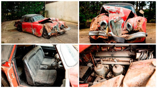 Разбитый в хлам Jaguar ушел с молотка за миллион