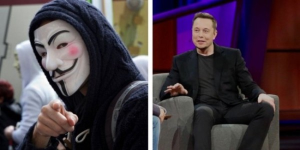 Хакерская группа Anonymous объявила Илону Маску войну