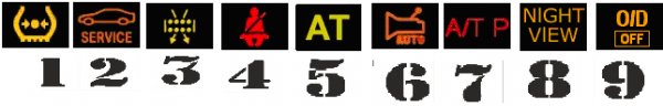 Обозначение значков на панели приборов автомобиля