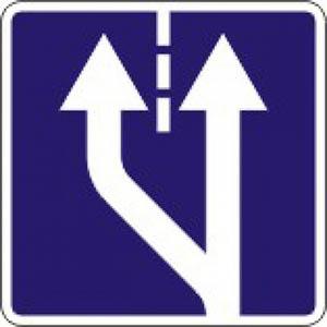 Знаки указывающие направление движения по полосам