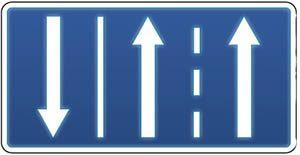 Знаки указывающие направление движения по полосам