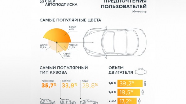 Мужчины в РФ чаще женщин оформляют подписку на машины