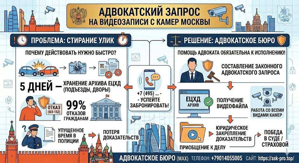 Инфографика: адвокатский запрос на видеозаписи с камер Москвы