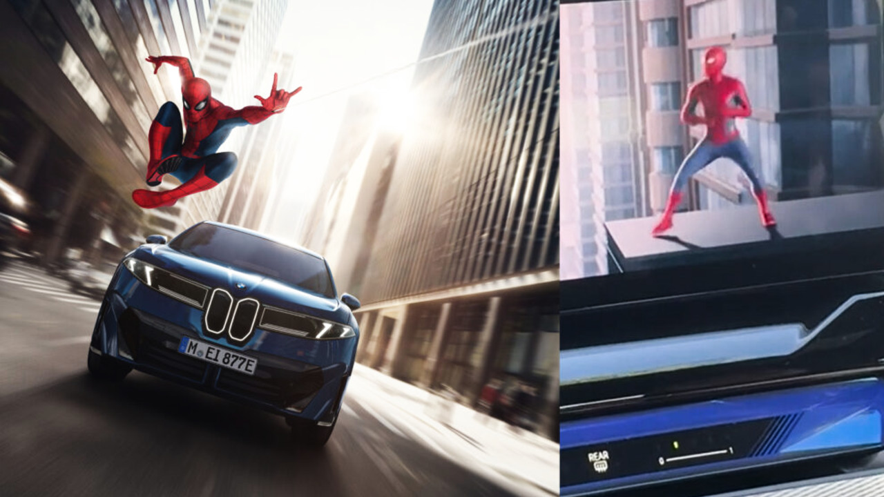 Иллюстрация 101auto.ru: BMW показала рекламу Spider-Man на экранах автомобилей в 70 странах