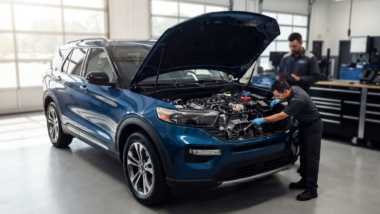 Иллюстрация 101auto.ru: Ford отзовет 6 Explorer 2026 года из‑за риска поломки двигателя