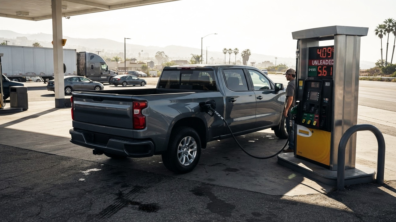 Иллюстрация 101auto.ru: Бензин в США в августе идёт к историческому рекорду: средняя цена держится выше $4