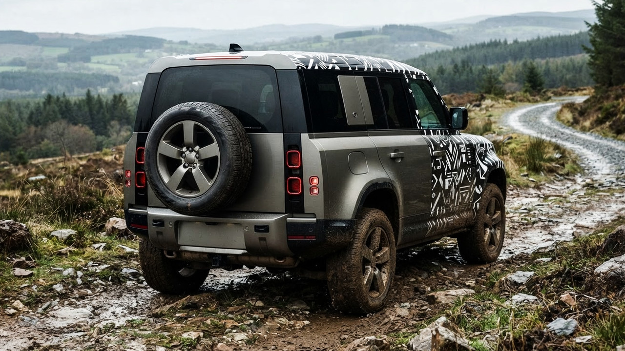 Иллюстрация 101auto.ru: Младший Land Rover Defender получил фирменное запасное колесо на двери багажника