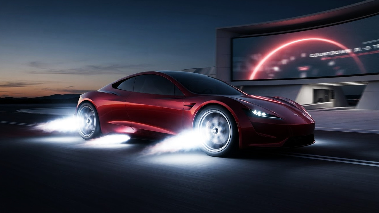 Иллюстрация 101auto.ru: Tesla снова назначила дату для Roadster: 1 октября и намёк на «полёт»