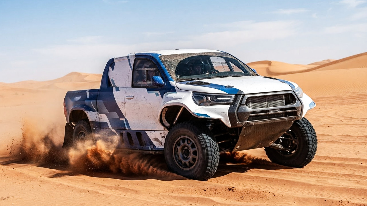 Иллюстрация 101auto.ru: Toyota покажет водородный Hilux на «Дакаре» как полигон для будущего серийного пикапа