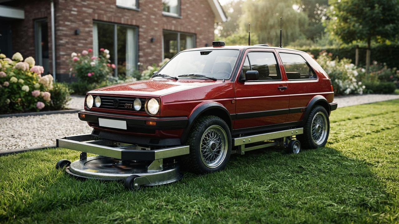Иллюстрация 101auto.ru: Volkswagen Golf GTI стал роботом-газонокосилкой с автопилотом и тепловизором