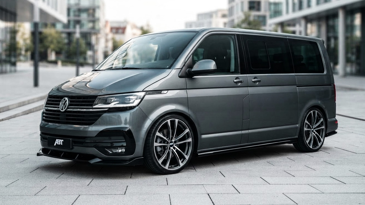 Иллюстрация 101auto.ru: ABT доработала VW Multivan T7 и California: обвес, 20-дюймовые колеса и занижение