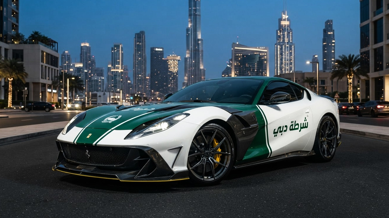 Иллюстрация 101auto.ru: Полиция Дубая получила Ferrari 812 Superfast с доработками Mansory