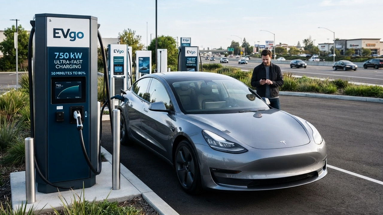 Иллюстрация 101auto.ru: EVgo готовит 750-киловаттную зарядку: электромобиль можно будет пополнить за 10 минут