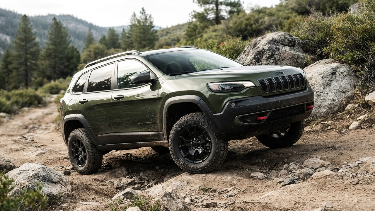 Иллюстрация 101auto.ru: Jeep Cherokee Trailhawk 2027 получил лифт, понижайку и 229 мм клиренса
